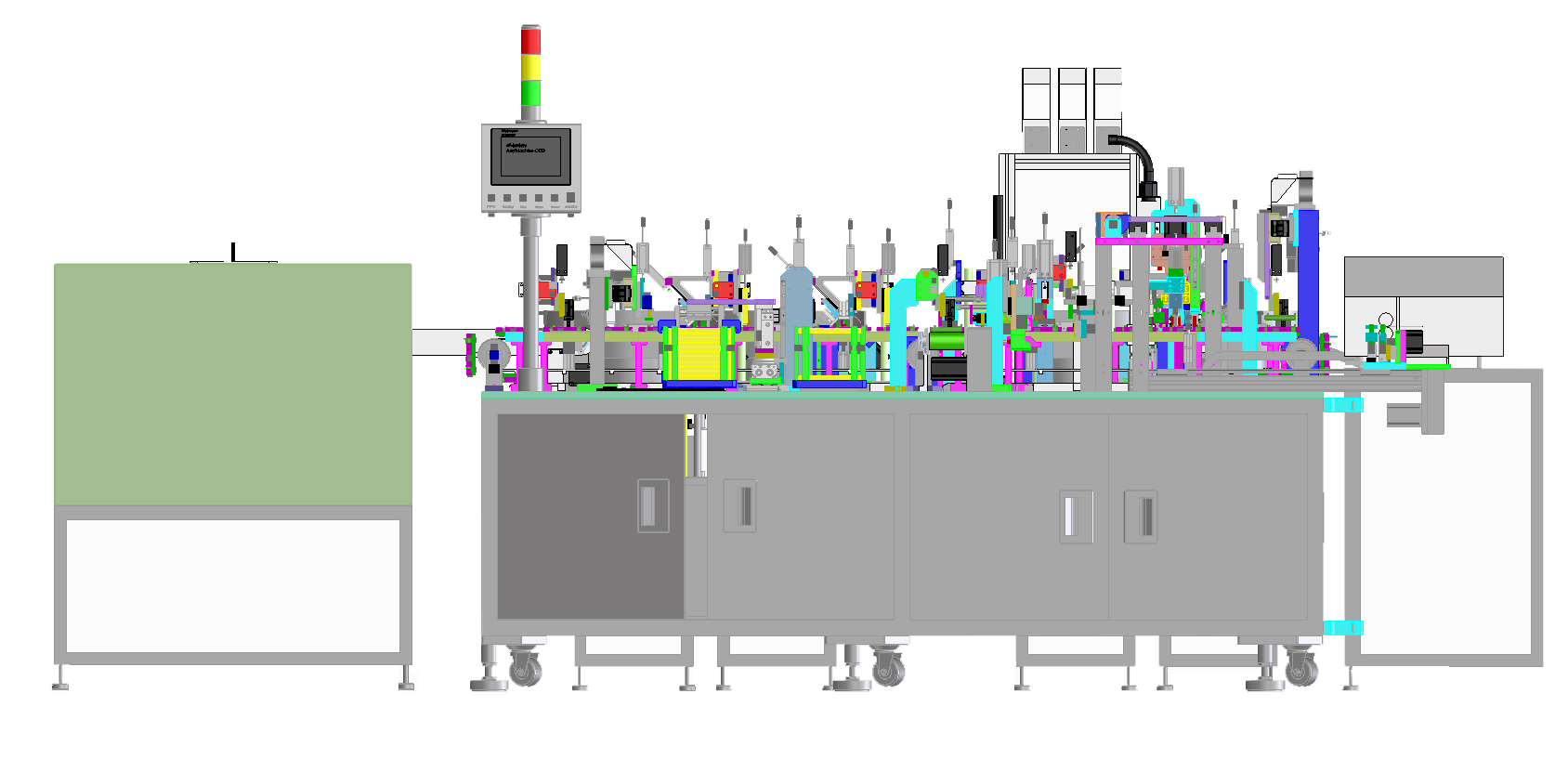 自動化組裝的工作流程的主要結構，以及使用注意事項